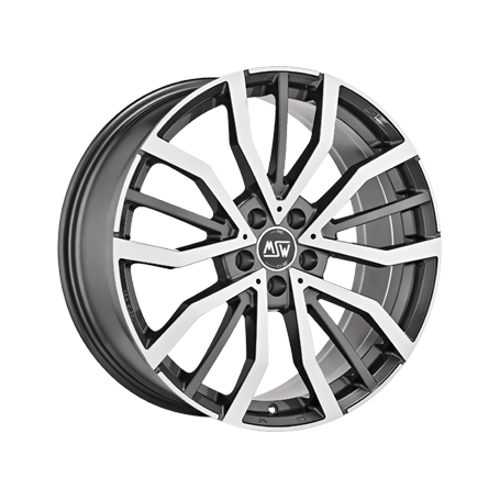 Jante aluminium MSW 49, 9x19 ET48 5x120 74,06, gloss gun metal poliert