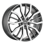 Jante aluminium MSW 49, 8,5x20 ET45 5x108 73,1, gloss gun metal poliert