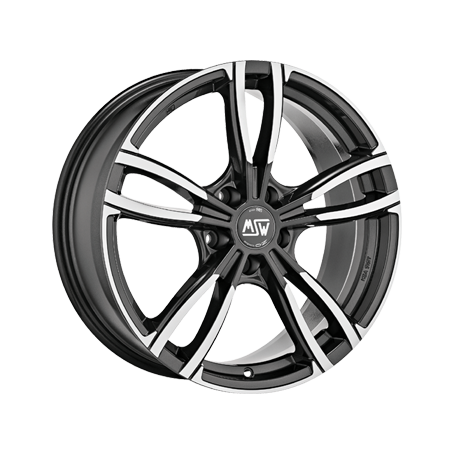 Jante aluminium MSW 73, 7,5x17 ET36 5x120 72,56, gloss dark grey full polished