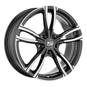 Jante aluminium MSW 73, 9x19 ET44 5x112 73,1, gloss dark grey full polished