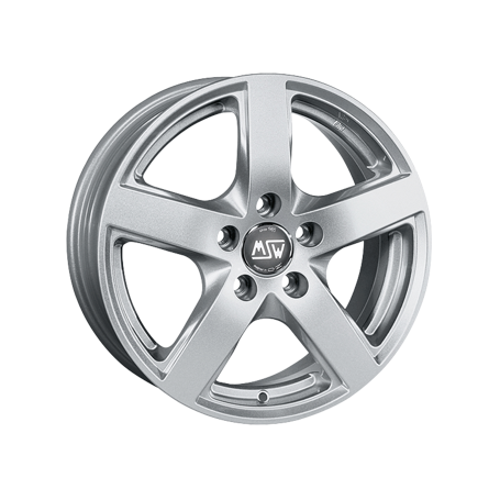 Jante aluminium MSW 55, 8,5x19 ET45 5x114,3 73,1, full silver