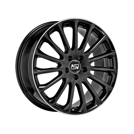 Jante aluminium MSW 30, 9,5x19 ET51 5x112 73,1, gloss black diamond lip