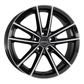 Jante aluminium Borbet W, 7x17 ET45 5x114,3 72,5, black polished glossy