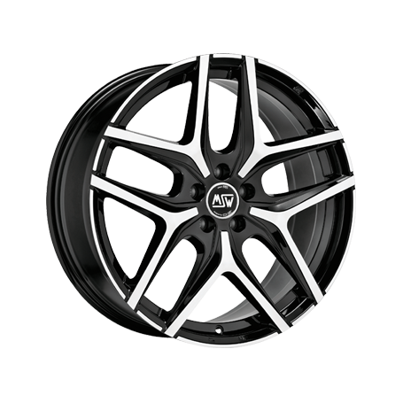 Jante aluminium MSW 40, 8x19 ET30 5x114,3 73,1, gloss black full polish