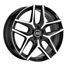 Jante aluminium MSW 40, 10x20 ET40 5x112 73,1, gloss black full polish