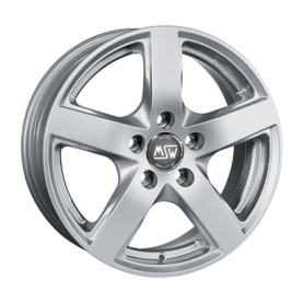 Jante aluminium MSW 55, 8,5x19 ET20 5x112 66,46, full silver