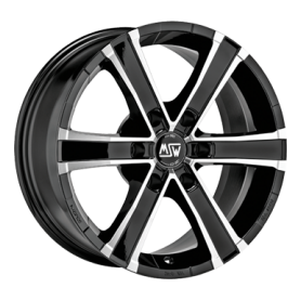 Jante aluminium MSW Sahara 6, 8x17 ET15 6x139,7 106,1, gloss black full polish