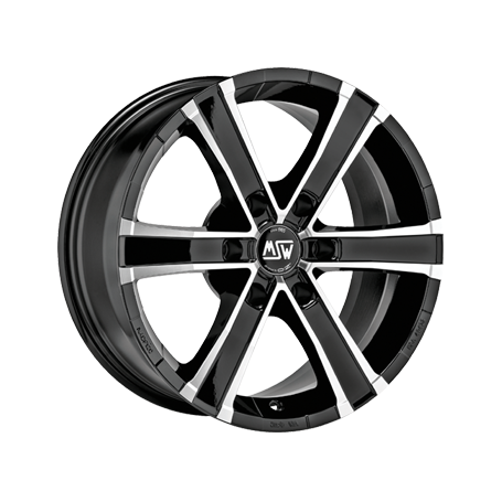 Jante aluminium MSW Sahara 6, 8x17 ET15 6x139,7 106,1, gloss black full polish