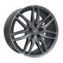 Jante aluminium MSW 24, 8x19 ET48 5x112 73,1, gun metal poliert