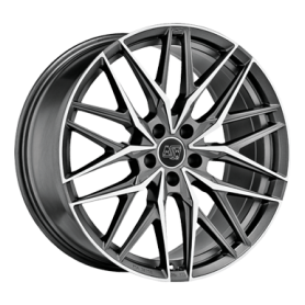 Jante aluminium MSW 50, 8x19 ET40 5x112 73,1, gun metal poliert