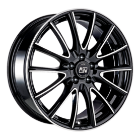 Jante aluminium MSW 86, 7,5x17 ET38 4x108 65,06, gloss black full polished