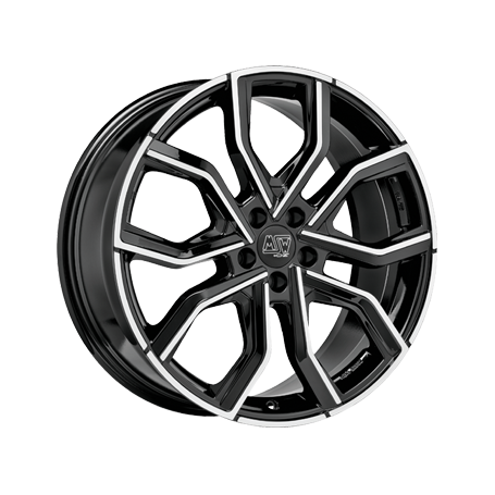 Jante aluminium MSW 41, 7,5x19 ET40 5x110 65,06, gloss black full polished