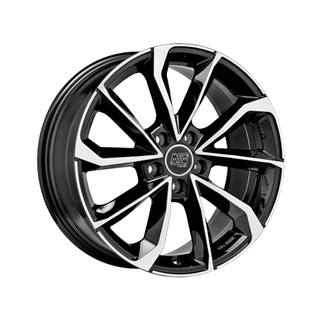 Jante aluminium MSW 42, 7,5x17 ET27 5x112 73,1, gloss black full polished