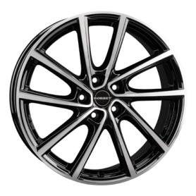 Jante aluminium Borbet V, 7x19 ET38 5x108 65,1, black polished glossy