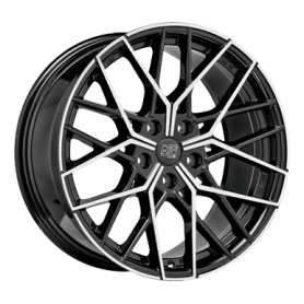 Jante aluminium MSW 74, 8x19 ET48 5x112 73,1, gloss black full polished