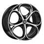 Jante aluminium MSW 82, 8x18 ET35 5x110 65,06, gloss black full polished