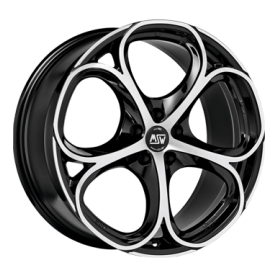 Jante aluminium MSW 82, 8x19 ET42 5x110 65,06, gloss black full polished