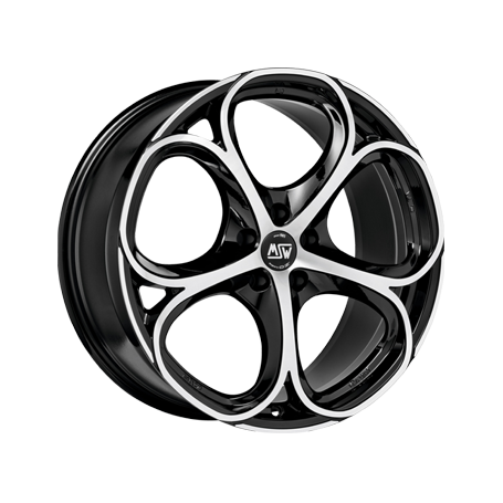 Jante aluminium MSW 82, 8x19 ET42 5x110 65,06, gloss black full polished
