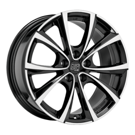 Jante aluminium MSW 27 T, 9,5x19 ET45 5x114,3 64,12, gloss black full polished