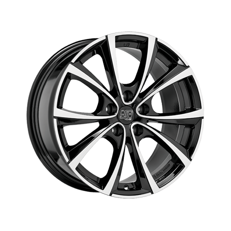 Jante aluminium MSW 27 T, 9,5x19 ET45 5x114,3 64,12, gloss black full polished