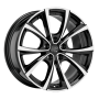 Jante aluminium MSW 27 T, 9,5x19 ET45 5x114,3 64,12, gloss black full polished