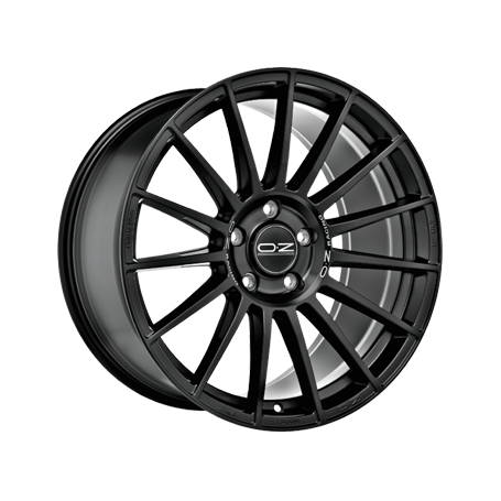 Jante aluminium OZ Superturismo Dakar, 8,5x20 ET30 5x112 79, matt schwarz mit silberner Schrift
