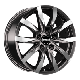 Jante aluminium Borbet CW5, 6,5x16 ET60 5x120 65,1, mistral anthracite glossy polished