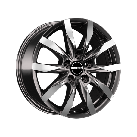 Jante aluminium Borbet CW5, 6,5x16 ET60 5x120 65,1, mistral anthracite glossy polished
