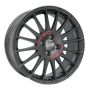 Jante aluminium OZ Superturismo GT, 6,5x15 ET18 4x108 65,1, matt schwarz mit roter Schrift