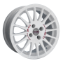 Jante aluminium OZ Superturismo WRC, 6,5x15 ET18 4x108 65,1, weiß lackiert rote Schrift