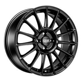 Jante aluminium OZ Superturismo LM, 7,5x17 ET35 5x100 68, mattschwarz mit silberner Schrift