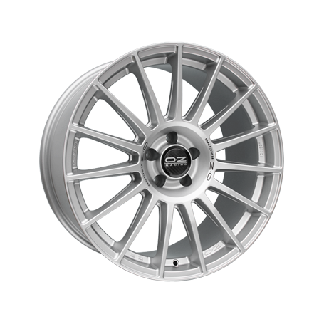 Jante aluminium OZ Superturismo Dakar, 9,5x21 ET47 5x120 65,1, matt race silber mit schwarzer Schrift