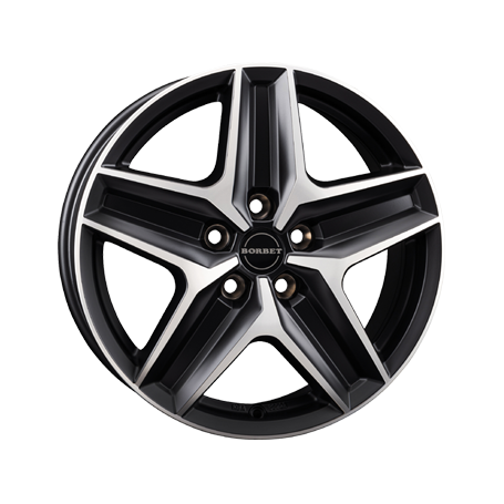Jante aluminium Borbet CWZ, 7,5x18 ET43 5x120 65,1, black polished matt