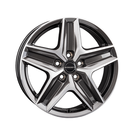 Jante aluminium Borbet CWZ, 7,5x18 ET43 5x120 65,1, mistral anthracite glossy polished