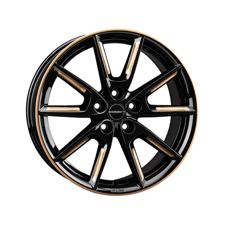 Jante aluminium Borbet LX18, 8x18 ET48 5x114,3 72,5, black glossy gold spoke rim