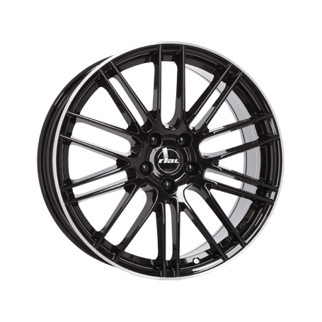 Jante aluminium Rial Kibo, 8x18 ET45 5x114,3 70,1, diamant-schwarz hornpoliert