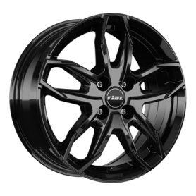 Jante aluminium Rial Lucca, 6,5x17 ET38 4x100 63,3, diamant schwarz