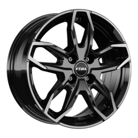 Jante aluminium Rial Lucca, 6,5x17 ET40 4x108 63,4, diamant-schwarz frontpoliert