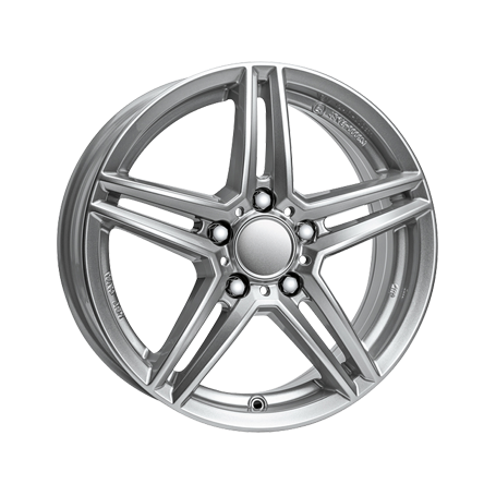 Jante aluminium Rial M10, 7,5x18 ET33 5x112 66,5, polar-silber