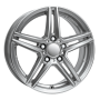 Jante aluminium Rial M10, 7,5x18 ET33 5x112 66,5, polar-silber