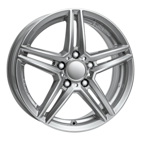 Jante aluminium Rial M10, 6,5x17 ET44 5x112 66,5, polar-silber