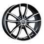 Jante aluminium Rial X12, 8x18 ET30 5x112 66,5, diamant-schwarz frontpoliert