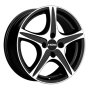Jante aluminium Ronal R56, 6x15 ET40 4x114,3 76, mattschwarz-frontkopiert