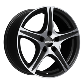 Jante aluminium Ronal R56, 6x15 ET40 5x114,3 82, mattschwarz-frontkopiert
