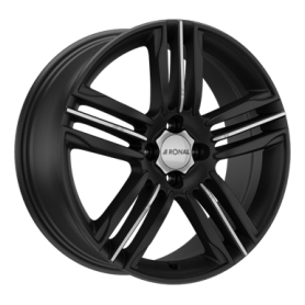 Jante aluminium Ronal R57, 7,5x18 ET24 4x108 76, mattschwarz-frontkopiert