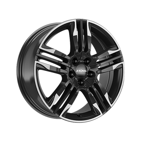 Jante aluminium Ronal R58 MCR, 10x22 ET21 5x112 66,5, jetblack-white rim