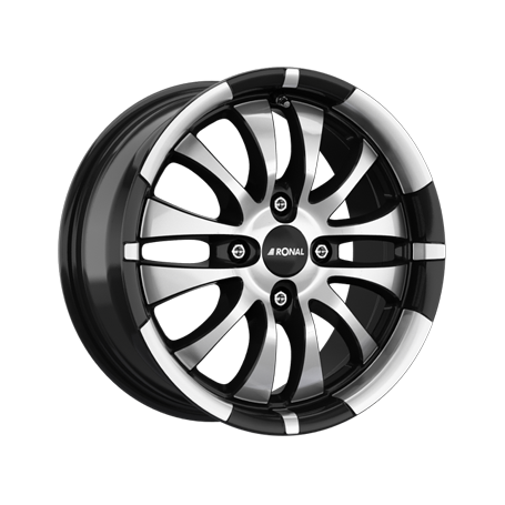 Jante aluminium Ronal R59, 6x15 ET40 4x108 76, jetblack-frontkopiert