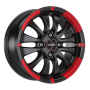 Jante aluminium Ronal R59 MCR, 6x15 ET40 4x108 76, jetblack-red rim
