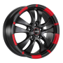 Jante aluminium Ronal R59 MCR, 7x16 ET35 5x110 65,1, jetblack-red rim