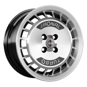 Jante aluminium Ronal R10 TURBO, 7x15 ET28 4x108 76, schwarz-frontkopiert